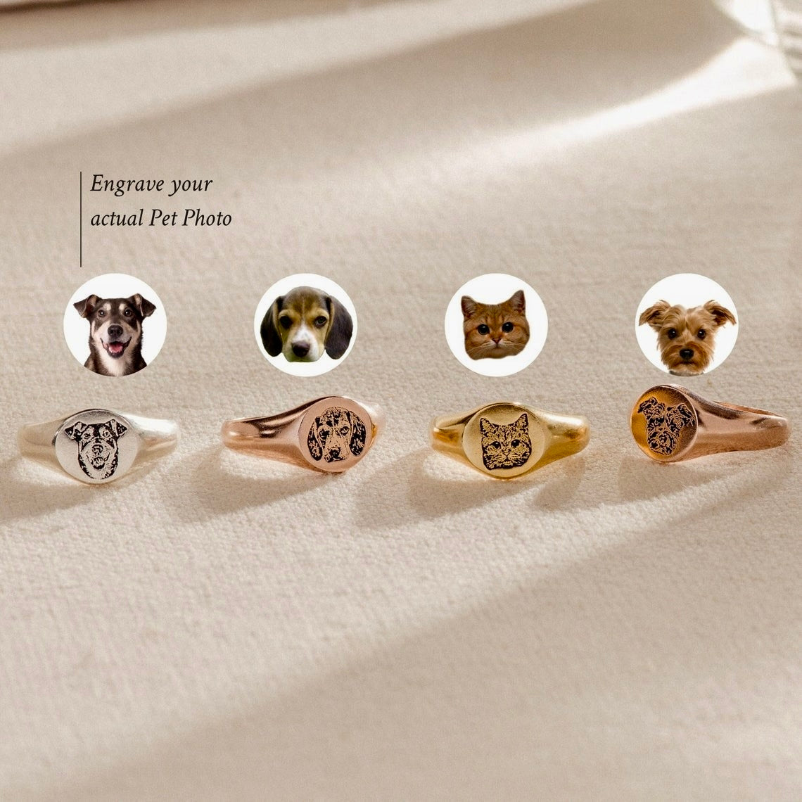 Custom Pet Portrait Ring